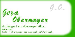 geza obermayer business card